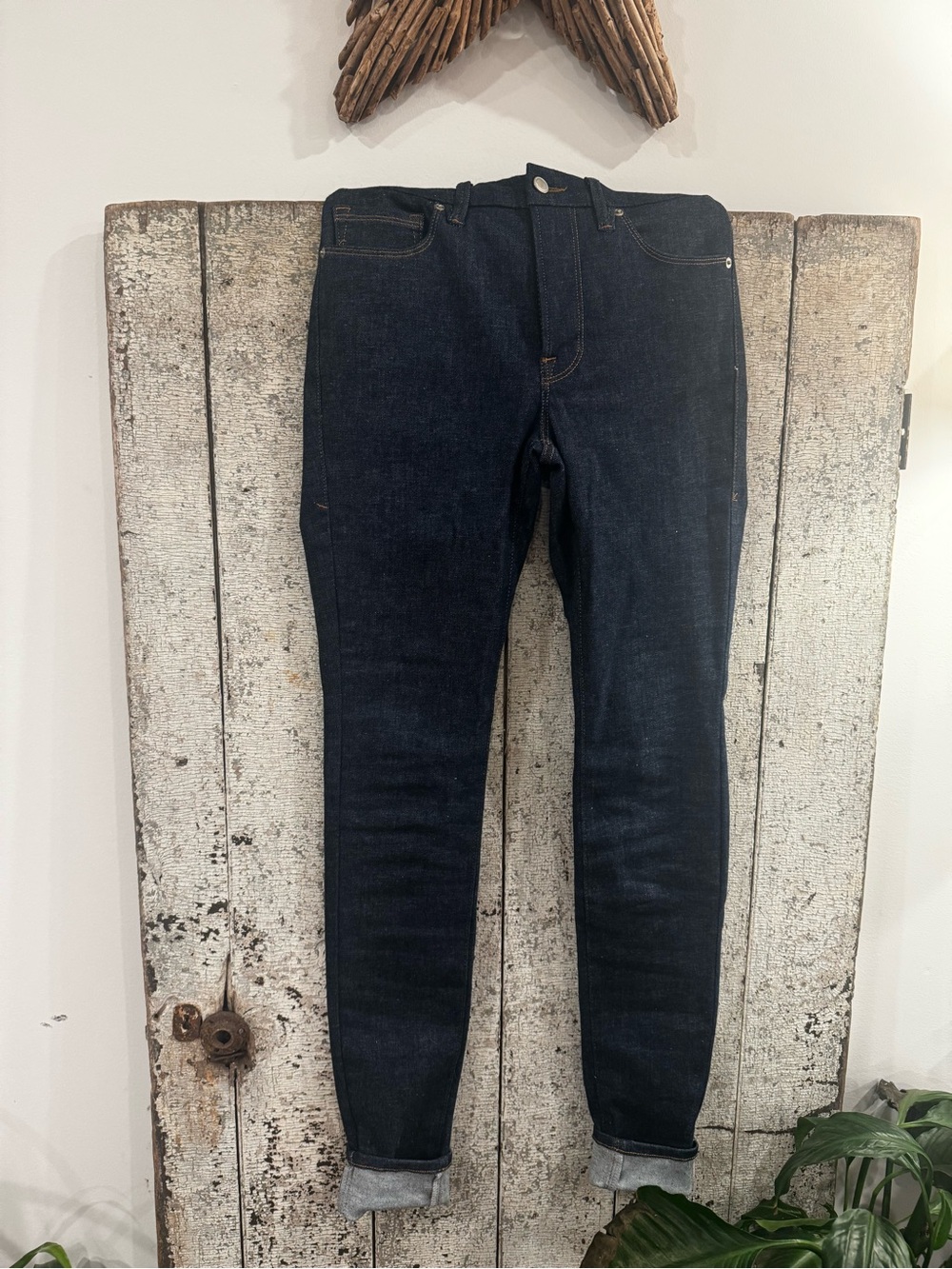 Good American Always Fits Good Legs Skinny Jeans 6-12 Deep Blue High Rise